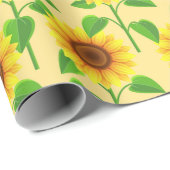 Gelbe Sonnenblumen Geschenkpapier (Rolleneckpunkt)