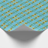Gelbe Sonnenblumen Geschenkpapier (Ecke)