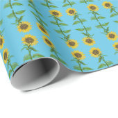 Gelbe Sonnenblumen Geschenkpapier (Rolleneckpunkt)