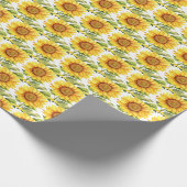 Gelbe Sonnenblumen Geschenkpapier (Ecke)