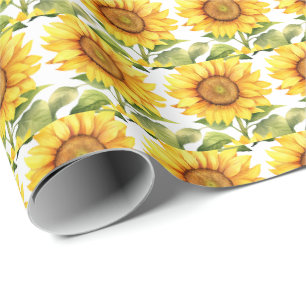 Gelbe Sonnenblumen Geschenkpapier