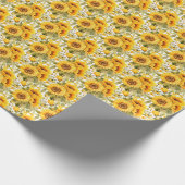Gelbe Sonnenblumen Geschenkpapier (Ecke)