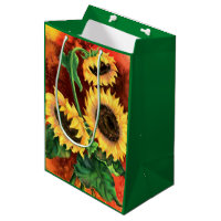 Gelbe Sonnenblumen Geschenktasche