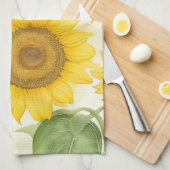 Gelbe Sonnenblumen Geschirrtuch (Viertel Falte)