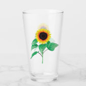 Gelbe Sonnenblumen Glas (Rückseite)