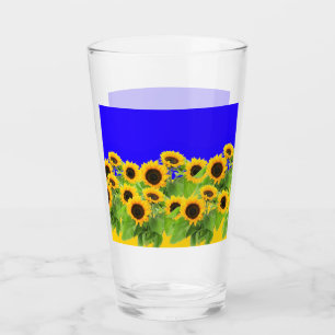 Gelbe Sonnenblumen Glas