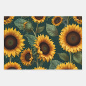 Gelbe Sonnenblumen, großes Papierblatt Geschenkpapier Set (Vorderseite 2)