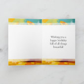 Gelbe Sonnenblumen | Haben Sie einen schönen Gebur Karte (Innenseite)