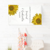 Gelbe Sonnenblumen Hochzeit Banner (Insitu)