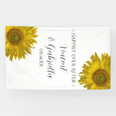 Gelbe Sonnenblumen Hochzeit Banner (Horizontal)