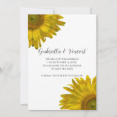 Gelbe Sonnenblumen Hochzeit Save the Date (Vorderseite)