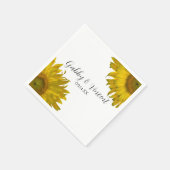 Gelbe Sonnenblumen Hochzeit Serviette (Ecke)