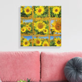 Gelbe Sonnenblumen im Sommer, fröhlich Leinwanddruck (Insitu (Wohnzimmer))