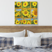 Gelbe Sonnenblumen im Sommer, fröhlich Leinwanddruck (Insitu (Schlafzimmer))