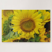Gelbe Sonnenblumen im Sommer Puzzle (Horizontal)