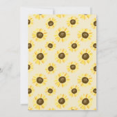 Gelbe Sonnenblumen in einer Mason Jar Bestätigung Einladung (Rückseite)