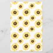 Gelbe Sonnenblumen in Mason Jar Taufe Einladung (Rückseite)