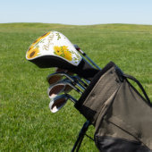 Gelbe Sonnenblumen individuelle Name Golf Headcover (In SItu)