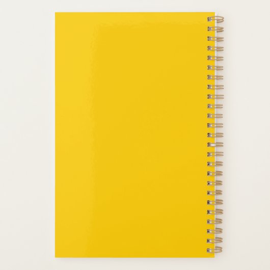 Gelbe Sonnenblumen Jahr Planer (Rückseite)