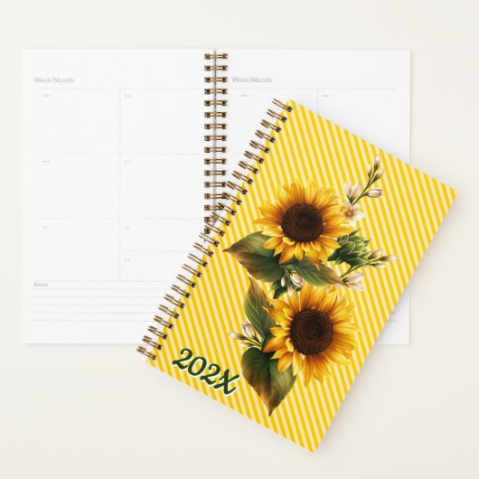 Gelbe Sonnenblumen Jahr Planer (Anzeige)