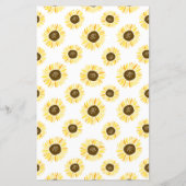 Gelbe Sonnenblumen Jar Bridal Luncheon Einladung (Rückseite)
