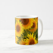 Gelbe Sonnenblumen Kaffeetasse (VorderseiteRechts)
