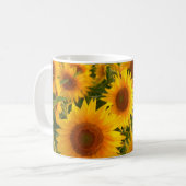 Gelbe Sonnenblumen Kaffeetasse (Vorderseite Links)