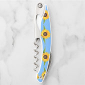 Gelbe Sonnenblumen Kellerschraube Kellnermesser (Vorderseite)