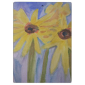 Gelbe Sonnenblumen Klappe Klemmbrett (Rückseite)