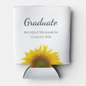 Gelbe Sonnenblumen-Klasse 2025 Abschluss Dosenkühler (Vorderseite)