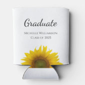 Gelbe Sonnenblumen-Klasse 2025 Abschluss Dosenkühler (Rückseite)