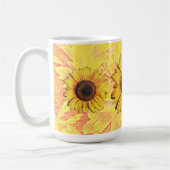 Gelbe Sonnenblumen-Kunst-Tasse Kaffeetasse (Links)