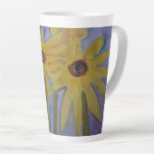 Gelbe Sonnenblumen Latte Tasse (Rechte Ecke)