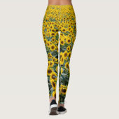 Gelbe Sonnenblumen Leggings (Rückseite)