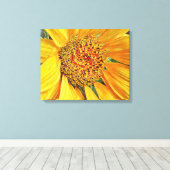 Gelbe Sonnenblumen Leinwand Printmedien (Insitu (Holzboden))
