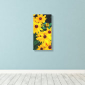Gelbe Sonnenblumen Leinwanddruck (Insitu (Holzboden))