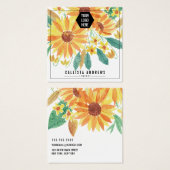 Gelbe Sonnenblumen-Logo-Erd-Display-Karte (Vorne & Hinten)