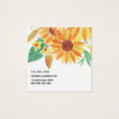 Gelbe Sonnenblumen-Logo-Erd-Display-Karte (Rückseite)