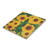 Gelbe Sonnenblumen-Malerei Fliese (Seite)