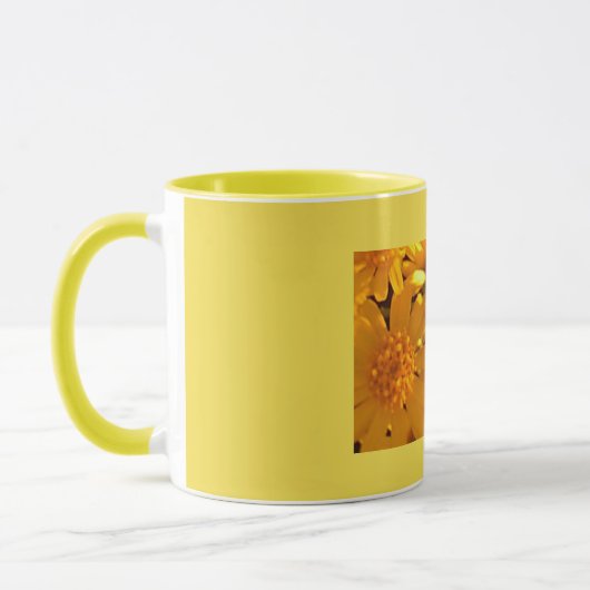 Gelbe Sonnenblumen Morgens Tasse (Links)