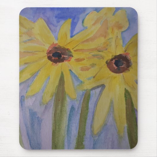Gelbe Sonnenblumen Mousepad (Vorne)