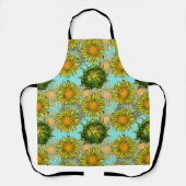Gelbe Sonnenblumen Muster mit Foliage und Buds Schürze (Vorderseite)