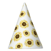 Gelbe Sonnenblumen Muster Partyhütchen (Rechts)