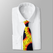 Gelbe Sonnenblumen Neck Tie Krawatte (Gebunden)