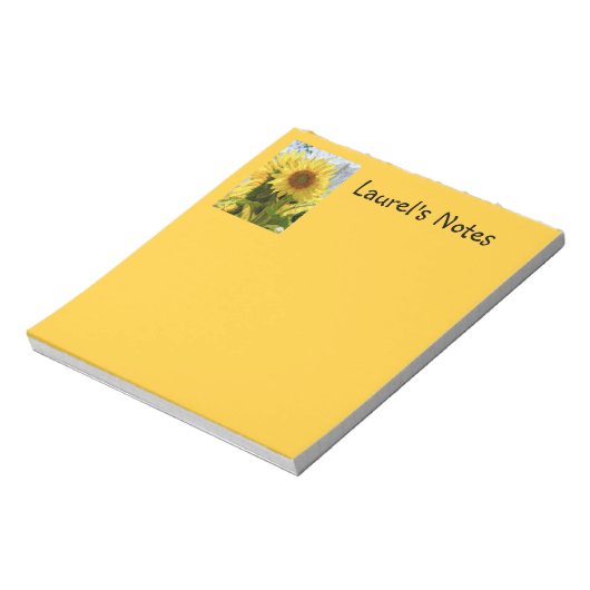 Gelbe Sonnenblumen Notepad Notizblock (Rotiert)