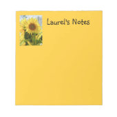 Gelbe Sonnenblumen Notepad Notizblock (Vorderseite)