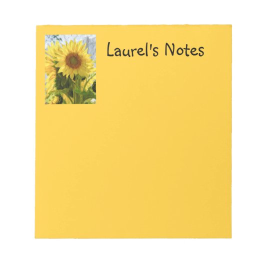 Gelbe Sonnenblumen Notepad Notizblock (Vorderseite)