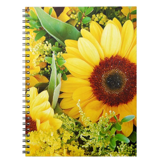 Gelbe Sonnenblumen Notizblock (Vorderseite)
