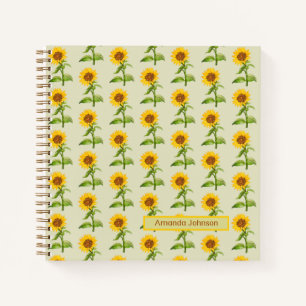 Gelbe Sonnenblumen Notizblock