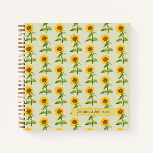 Gelbe Sonnenblumen Notizblock (Vorderseite)